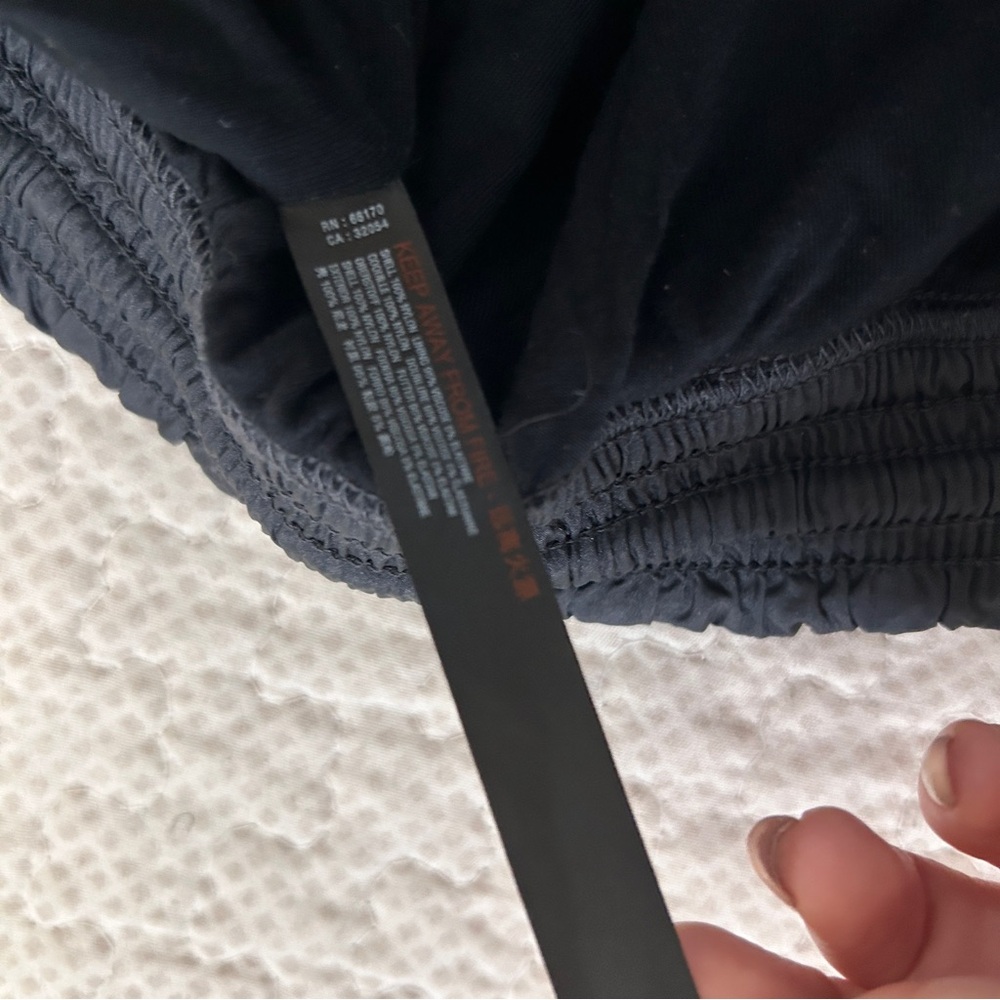 Free People Movement Tell Me About It Gray Nylon Cargo Jogger Crop Pants Sz L - Picture 9 of 13